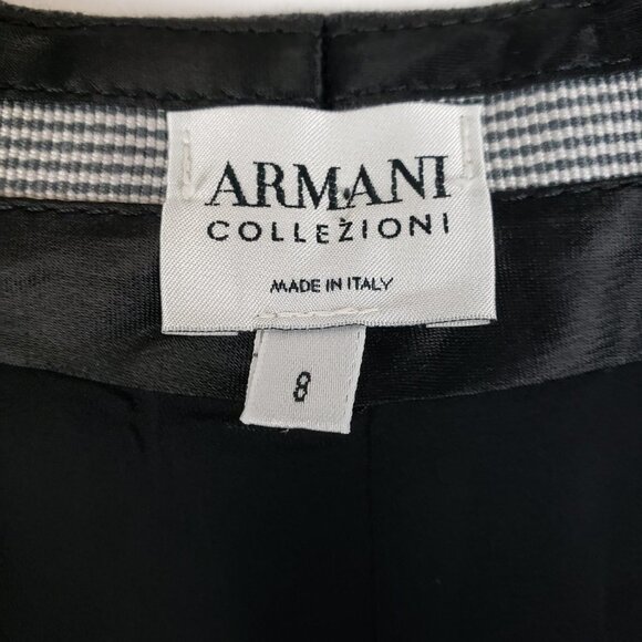 Armani Collezioni Straight Leg Dress Pants Gray Wool Blend Career Womens Size 8 - Picture 6 of 9